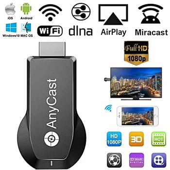 TV Stick 1080P M2 Plius Wifi Ekranas Imtuvas Anycast DLNA Miracast 