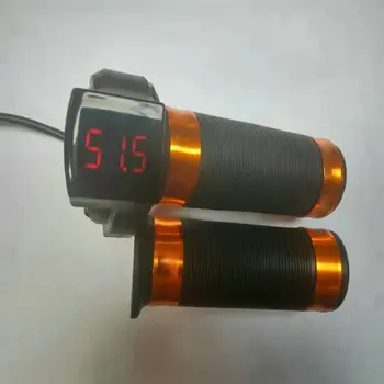 Twist sklendės su skaitmeniniu ekranu 12-84v už elektrinis motoroleris, dalys, dviračių priedų triratis sukti rankenos MTB voltmeter