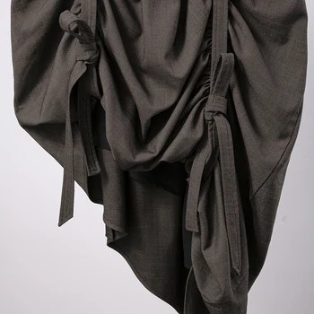 TWOTWINSTYLE Nesimetriškas Ruched Kratinys Nėrinių Suknelė Moterims Tuščiaviduriai Iš Grandinės Derliaus Suknelės Moterų 2020 M. Mados Nauja Banga