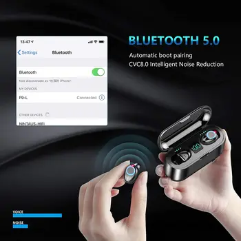 TWS Belaidės Ausinės Mini Bluetooth V5.0 Ausinės Vandeniui Tiesa, Ausinių HD Stereo Ausines Xiaomi 