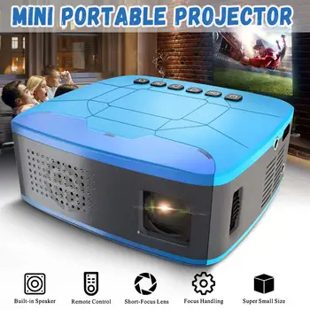 U20 Mini LED 1080P Multimedia Projektorius 680 Lumen Su Trumpu Židinio Dizainas Namų Pramogų Led Projektorius, Namų Kino