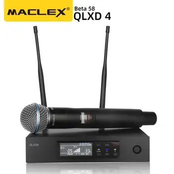 UHF QLXD4 Aukštos Kokybės UHF Profeesional dviguba Tiesa Įvairovę Bevielio Mikrofono Sistema scenoje bevielis mikrofonas