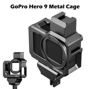 Ulanzi G9-5 GoPro 9 Metalo Vlog Atveju Narve Sunku Anti-rudenį Būsto Apvalkalas Su 52MM Filtro Adapteris Šalto Batų Pratęsti Mount Accessories