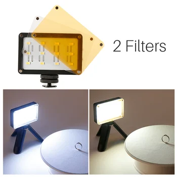 ULANZI Mini LED Vaizdo Šviesos, Kamera, Kišenėje Photo Light su Filtrais Spalvos Želė, skirta DSLR Fotoaparatas 3-Ašis, kardaniniai šarnyrai,