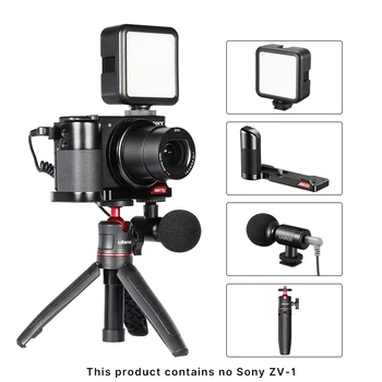 Ulanzi Sony ZV1 Vlog Rinkinys Video Įrašyti Sąrankos L Plokštelę Įrašyti Mikrofonas Reguliuojamas LED Šviesos 