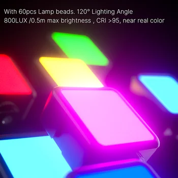 Ulanzi VL49 Mini RGB LED Vaizdo Šviesos 2000mAh Nešiojamas Kišenėje Fotografijos Apšvietimo Vlog Užpildyti Šviesos Išmanųjį telefoną, VEIDRODINIAI SLR Lempos