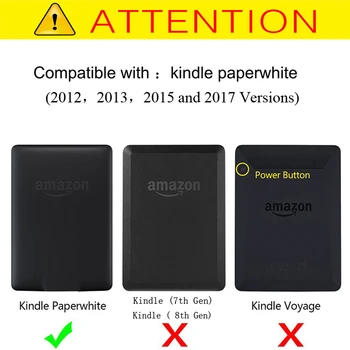 Ultra Plonas korpusas, skirtas Amazon Kindle Paperwhite 1 2 3 2013 2017 6inch eReader Visišką Apsaugą Auto Miego Padengti +Filmas+Stylus