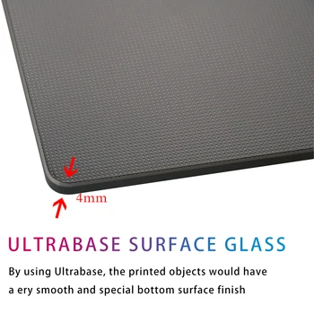 Ultrabase 3D Spausdintuvas Platforma Šildomos Statyti Paviršiaus Stiklo Plokštė 220x220x4mm 150mm 235mm Šilumos Lova Suderinamas su 3D Spausdintuvu