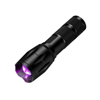 Ultrafire led žibintuvėlis Zoomable violetinė uv žibintuvėlis kauliukai elektros lempos liuminescencinės suklastotų lempa, UV lempa, karoliukai LUZ Nichi