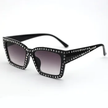 Unglasses moterų 2020 m. prabangos prekės Aikštėje negabaritinių saulės akiniai Prabangus Diamond akinius moterims ir Vyrams UV400