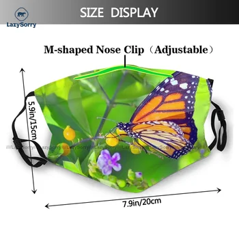 Uniques Kvėpuojantis Monarch Butterfly Veido Kaukė Mados Suaugusiųjų Poliesteris Veido Nagų Kaukė Su Filtrais