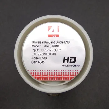 Universalus HD Ku-Band Single LNB Dual Mažai Bnad 9.75/10.6 GHZ Didelis Juostos 60db Palydovinis Imtuvas