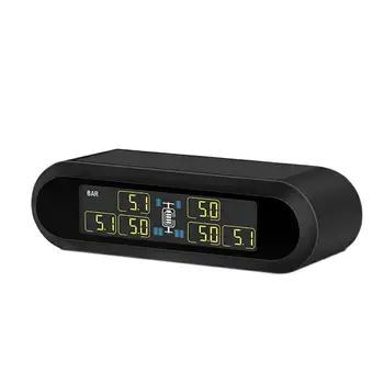 Universalus LCD PSSS USB Padangų Slėgio Monitoringal Signalizacijos Sistema, 6 Išorinių Jutiklių Įkrovimo Padangų Slėgio VW Toyota VISUREIGIS