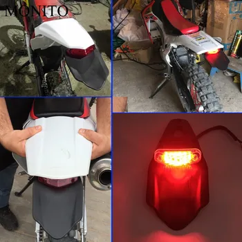 Universalus Motociklas LED Uodega Light&Sparnas Galinis Stop Enduro Uodegos Šviesos Yamaha TTR600 XT250 TRICKER DT230 DT125