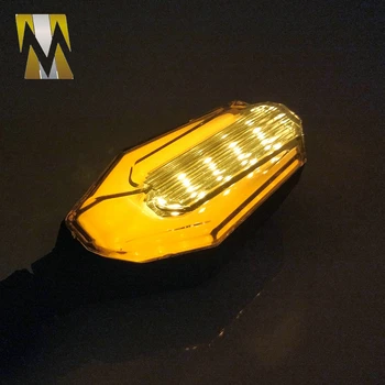 Universalus Posūkio Signalo Lemputė 12V LED Vairo Šviesos Lempos Su 8mm Varžtas Varžtas Dual Spalvos Motociklas Motociklas Modifikuotas