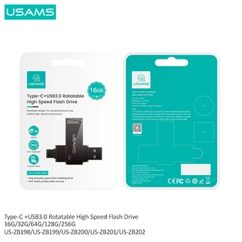 USAMS OTG 3 1 Tipo C+USB 3.0 Didelio Greičio 