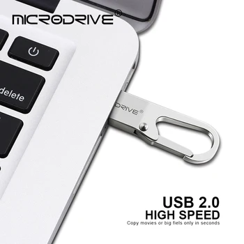 USB 2.0 karšto naujas sidabro spalvos Metalo pendrive de Alta Velocidade 128GB flash drive 4GB 16GB 32GB 64GB usb flash pen ratai kliento logotipas