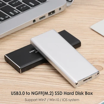 USB 3.0 Micro B 2 M. NGFF SSD Lauke Adapteris Išorinio Kietojo disko Disko Gaubto Atveju Caddy už 2230 2242 2260 2280