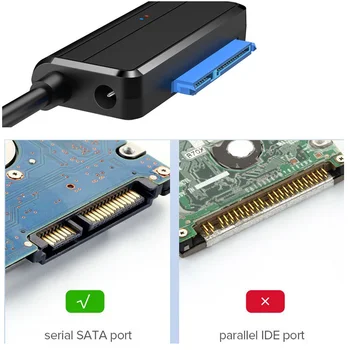 USB 3.0 Prie Sata 3 2 1 HDD SSD Standžiojo Disko Adapteris Keitiklis Kabelis SataIII USB 3.0 2.5
