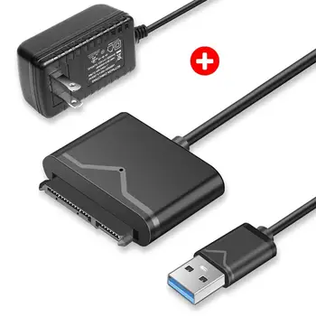 USB 3.0 prie SATA III Adapterio Kabelį Konverteris 2.5 3.5 Colio SATA Kietojo disko Disko HDD SSD Paramos UASP Su 12V 2A Power Adapter