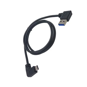 USB 3.0 (Tipo-A) Vyrų ir USB3.1 (Tipas C)90 laipsnių Kampu 1M