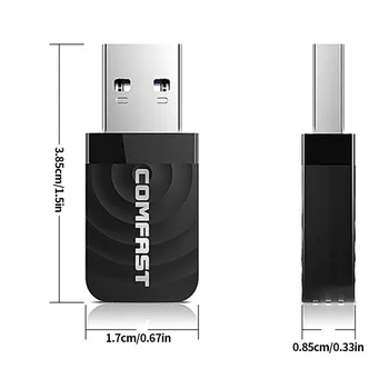 USB 3.0 Wifi Dongle Kompiuterį TV Dual Band 2.4 G 5.8 G Wifi Adapter Mini Belaidžio Tinklo Kortelė 1300 Mbps Wifi greitis