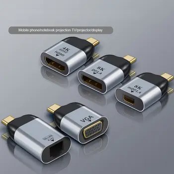 USB C DP Adapteris 8K 60Hz USB Adapteris Tipas-C-HDMI Adapter MacBook Vyras Į DP Moterų Adapteris