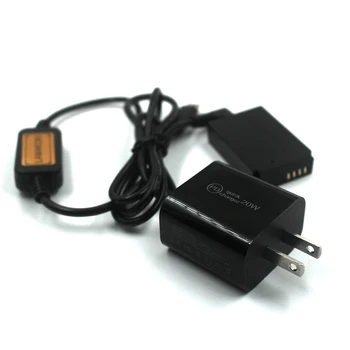 USB C Kabelio PD 5V Adapteris LP-E12 DR-E12 DC Jungtis Suklastotas, Fiktyvus Baterija, CA-PS700 Canon Fotoaparatas EOS M EOS M2 M10 M50