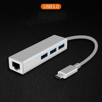 USB, Ethernet USB Šakotuvo RJ45 Lan Tinklo plokštė 10/100 Mbps USB 2.0 3.0 Hub Ethernet Adapteris, skirtas 