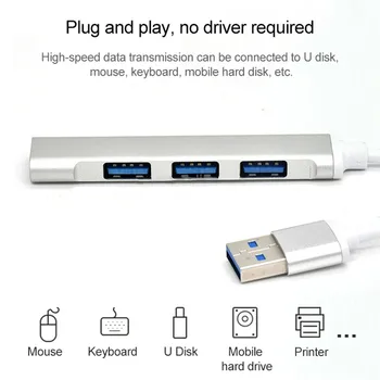 USB HUB 3 0 Adapteris 4 Port USB 3.0 Didelio Greičio Splitter OTG Adapteris, skirtas 