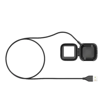 USB Įkrovimo Duomenų Lopšys Dock Laidas Fitbit Atvirkščiai Žiūrėti Smart Priedai 3FT Juodo Plastiko Kabeliai Per Srovės Apsaugoti