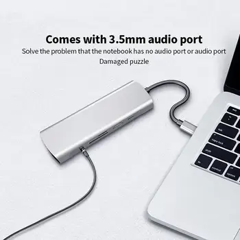 USB3.0 Tipas-C Hub Su Multi Dock 