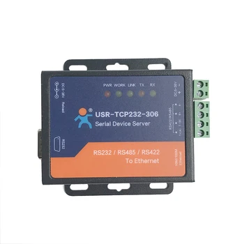 USR-TCP232-306 Pramonės Serial port RS232/RS485/RS422, kad Ethernet TCP/IP Serverio konverteris, skirtas pastato automatikos sistema