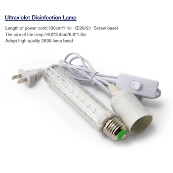 UV Baktericidinė Lempa E27 Ozono ir uv-C LED Kukurūzų Lempa Ultravioletinė Lemputė Dezinfekavimo Sterilizer Baktericidinį už Erkės Švarus