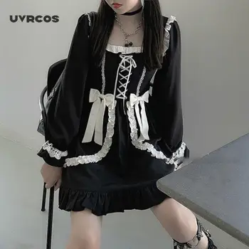 UVRCOS Gothic Lolita Dress Mergaitė Kratinys Derliaus Dizaineris Mini Suknelė Drabužių Patenka Suknelės Moterims 2020 m.