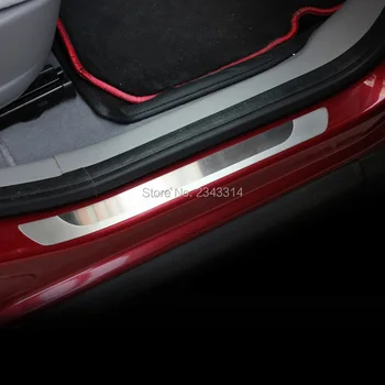 Už 2008-2018 2019 Peugeot 206 207 2008 307 308 3008 407 408 508 Plono Nerūdijančio Durų Slenksčio Nusitrinti Plokštė Raštas Apdaila Pedalas