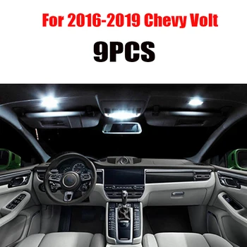 Už 2011-2019 Chevy Volt Baltos spalvos automobilių reikmenys Canbus Klaidų, LED Interjero Šviesos Skaitymo Šviesos Rinkinys Žemėlapis Dome Licencijos Lempos