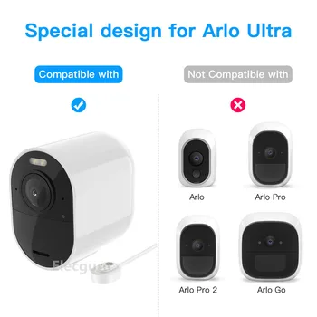 Už Arlo Pro 3/Arlo Ultra Kamera 20ft/6m atsparus Vandeniui Magnetinio Įkrovimo Kabelis, Maitinimo Adapteris,Arlo Fotoaparato Priedai
