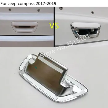 Už Jeep Compass 2017 2018 2019 2020 Automobilių Kėbulo Styling ABS Chrome Galiniai Kamieno Rankena Dubenėlį, Padengti Stick Detektoriaus Rėmo Apdaila 1pcs