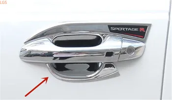 Už Kia Sportage R 2018-2019 Aukštos kokybės ABS Chrome Durų dubenį rankena Anti-scratch apsauga apdaila, automobilių reikmenys