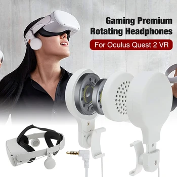 Už Oculus Quest 2 VR Reguliuojamas Laidinio Ausinės Ausinės Balta Žaidimų Ausinės Premium Sukasi Ausinės VR Priedai