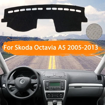 Už Skoda Octavia 2 A5 MK2 2005~2013 m. Automobilio prietaisų Skydelio Dangtelį Išvengti Šviesos Padas Priemonė Platformos Dangtis Kilimėlis Kilimų Apdaila Priedai