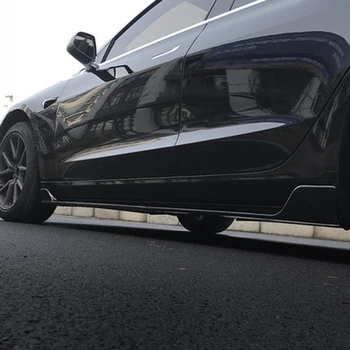 Už Tesla model 3 2017-2020 Pusės Kūno Sijonai Rinkinys Apima Apdailos Rėmelį, ABS medžiaga Anglies Car Accessories Auto Stilius