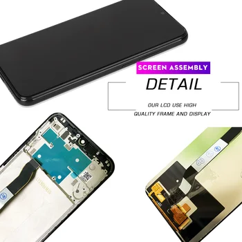 Už Xiaomi Redmi Pastaba 8 LCD Ekranas su Frame skaitmeninis keitiklis Assembley LCD Pakeitimo Redmi 8 Pastaba Ekrano Remontas, Dalys
