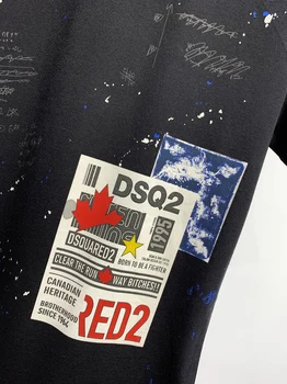 Užjūrio Autentiški 2020 NAUJA, T-Shirt D2 O-Kaklo trišakiai Trumpi rankovėmis Viršūnes DSQ2 Vyrų Drabužiai DT855