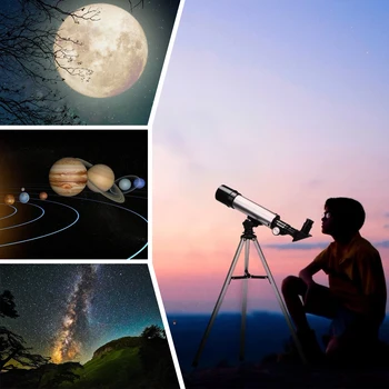 Vaikai Astronominis Teleskopas Su Trikoju 90X Mokslo Teleskopai Mokymosi Žaislas Vaikams, Pradedantiesiems Tyrinėti Mėnulį
