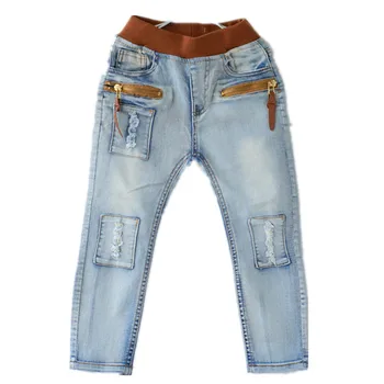 Vaikai džinsai 2020 m. pavasario vasaros berniukų džinsai atsitiktinis kelnės šviesiai mėlynos spalvos, plonos kelnės vaikams berniukų drabužius 4 6 8 9 10 12 13 Metų