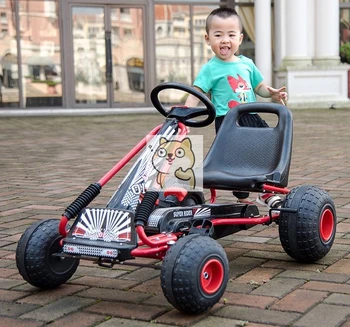 Vaikai Go Kartingai vaikams važiuoti ant automobilio žaislas su stabilus ratų gali važiuoti Atbulas