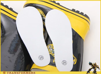 Vaikai lietaus batai transformatorius cartoon gumos anti slip sniego batai geltona juoda lietaus batai berniuko, vaikams, vaikui,