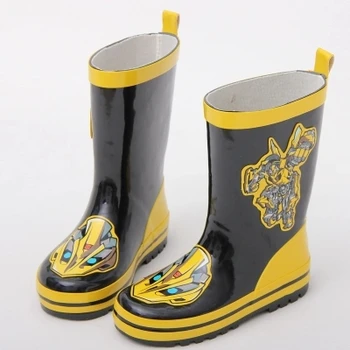 Vaikai lietaus batai transformatorius cartoon gumos anti slip sniego batai geltona juoda lietaus batai berniuko, vaikams, vaikui,